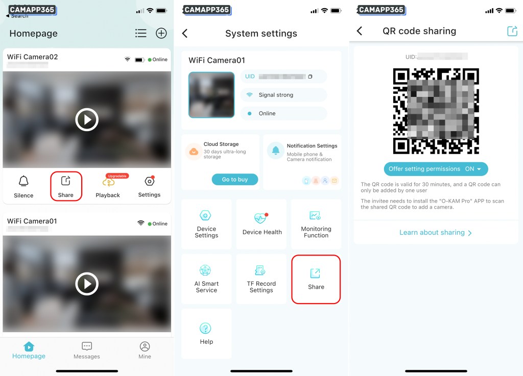 O-KAM Pro Kamerayı Paylaşın