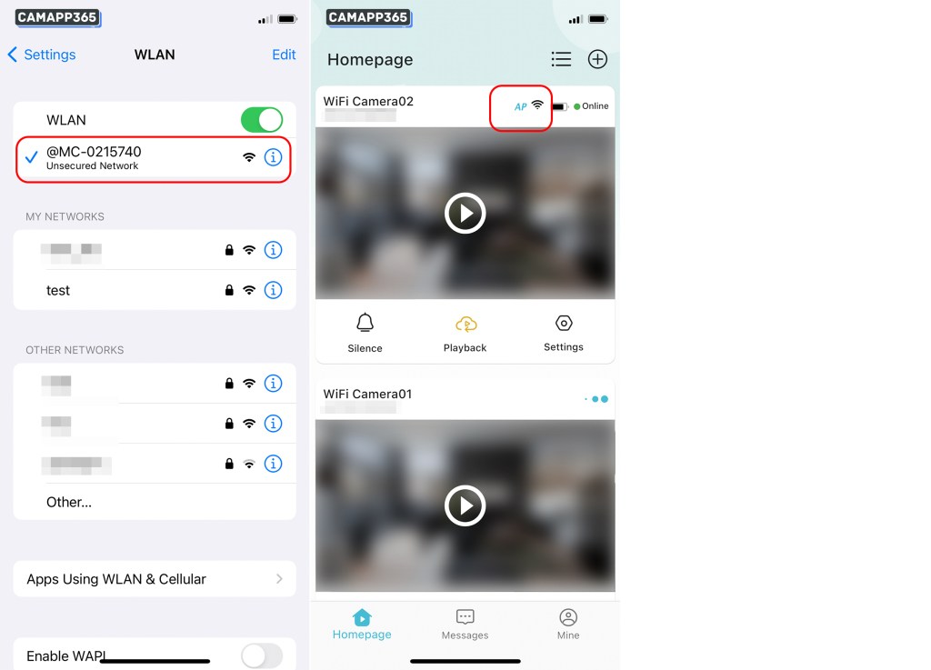 AP Modu O-KAM Pro Kamerayı Bağlama